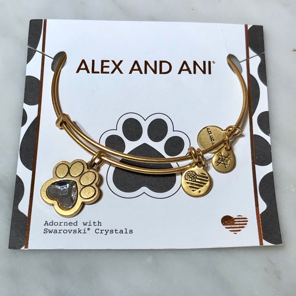 Alex & Ani Gold Paw Bracelet